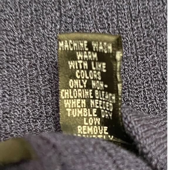 Brandini Men's Navy Blue Quarter Zip Rib Knit Short Sleeve Sweater Size XL - Picture 6 of 7